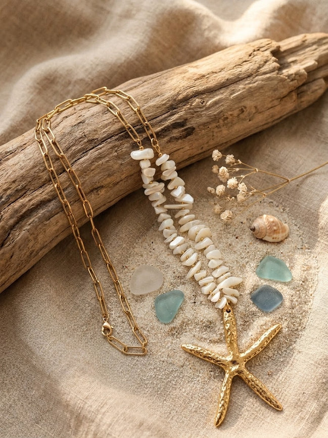 Collar Estrella de Mar Piedras