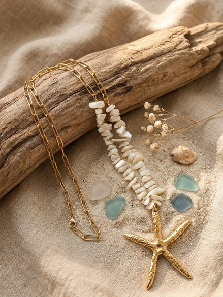 Collar Estrella de Mar Piedras