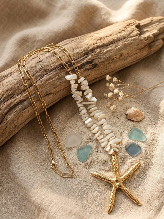 Collar Estrella de Mar Piedras