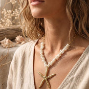 Collar de estrella de mar con piedras